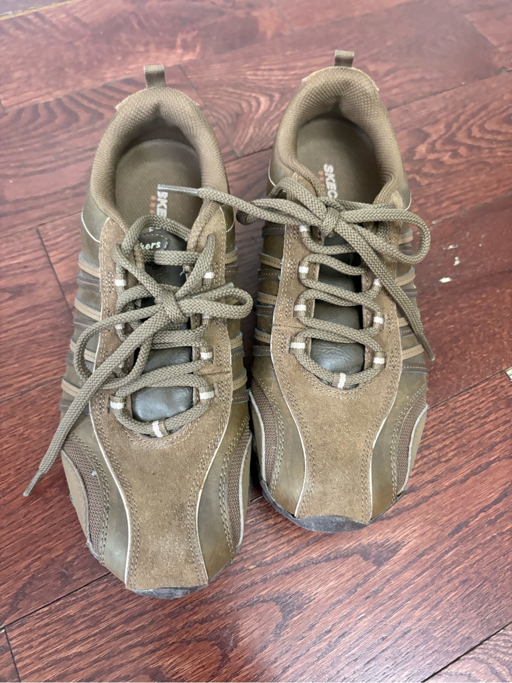 Skechers Women’s Brown Suede & Textile Athletic Sneakers